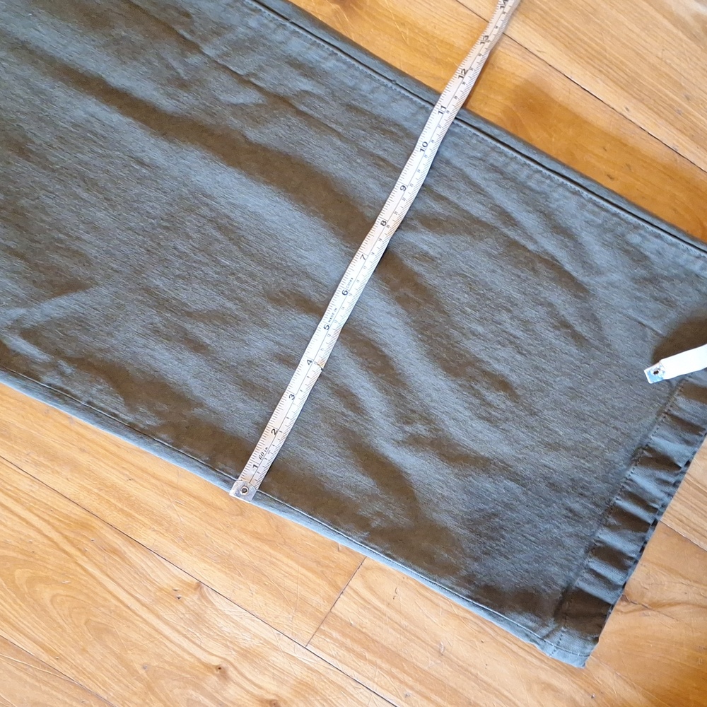 Madewell Emmett Wide Leg Olive Green Pants Size 33 - Picture 13 of 13